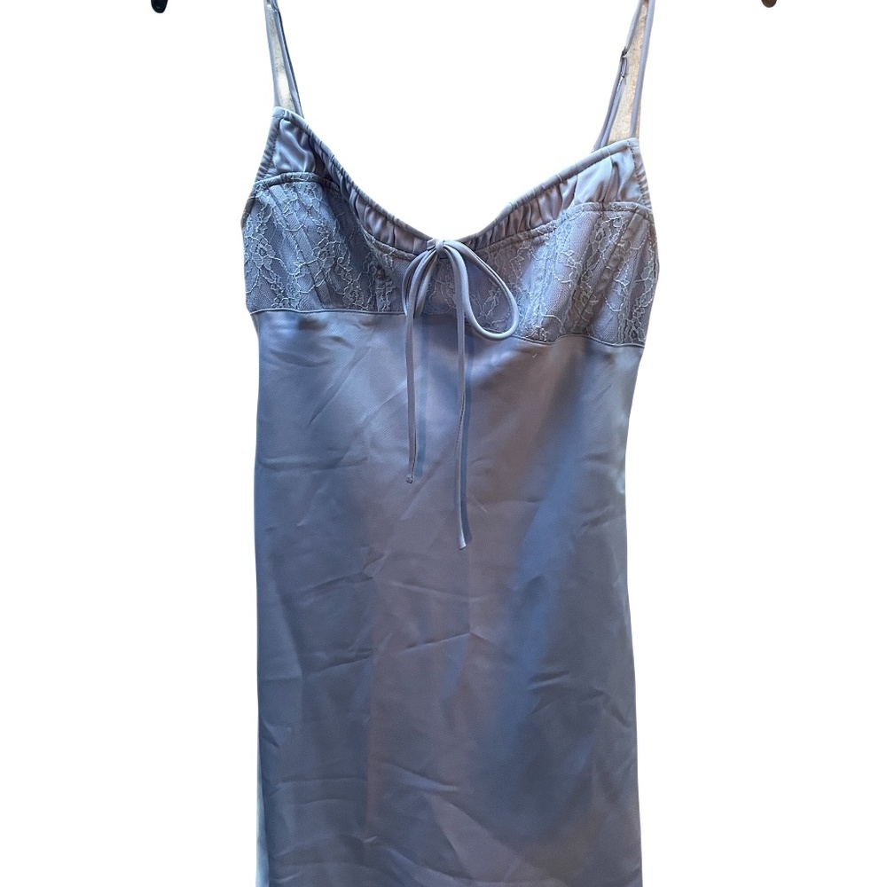 ❤️ URBAN OUTFITTERS BLUE SLIP MINI DRESS SIZE SMALL